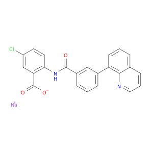Sodium 5-chloro-2-(3-(quinolin-8-yl)benzamido)benzoate