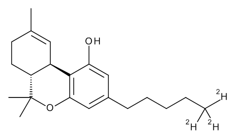 (-)-trans-δ-9-THC-D3 (Dronabinol), 1mg/ml in Ethanol