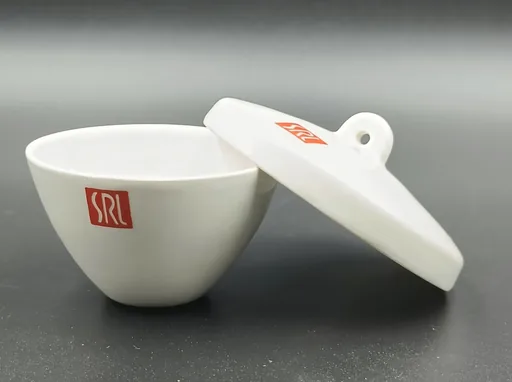 Crucible Porcelain, 50ml, Wide with Lid