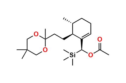 (S)-((5R,6S)-5-Methyl-6-(2-(2,5,5-trimethyl-1,3-dioxan-2-yl)ethyl)cyclohex-1-en-1-yl)(trimethylsil…