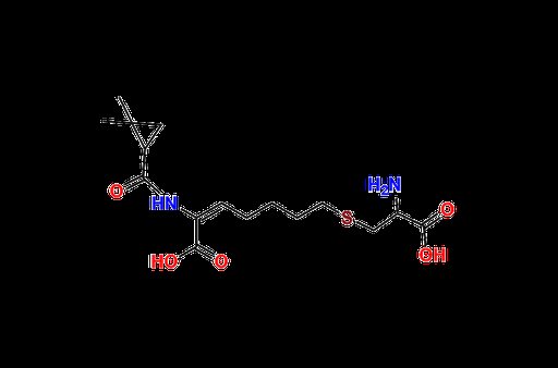 7-((2-Amino-2-carboxyethyl)thio)-2-(2,2-dimethylcyclopropane-1-carboxamido)hept-2-enoic Acid