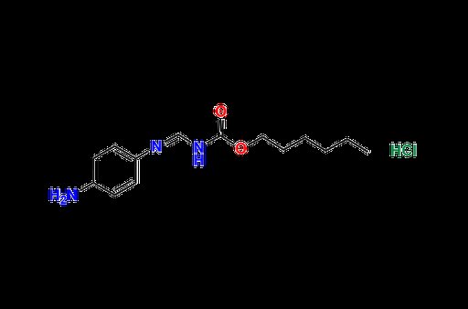 Hexyl ((4-aminophenyl)(imino)methyl)carbamate Hydrochloride
