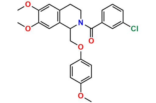 (3-Chlorophenyl)(6,7-dimethoxy-1-((4-methoxyphenoxy)methyl)-3,4-dihydroisoquinolin-2(1H)-yl)methan…