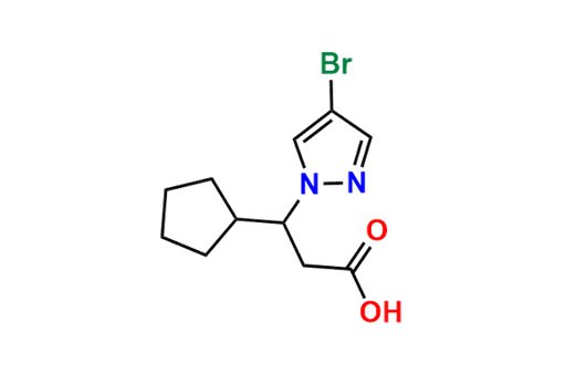3-(4-Bromo-1H-pyrazol-1-yl)-3-cyclopentylpropanoic Acid