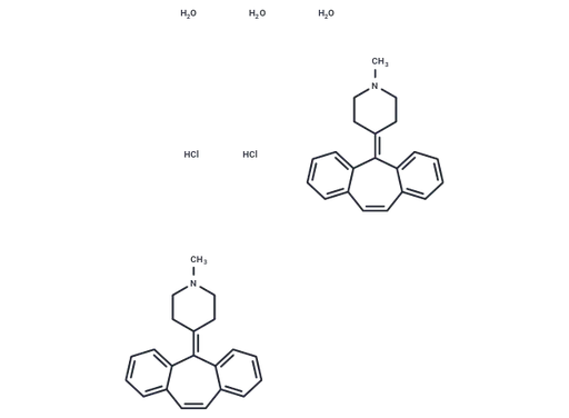 Cyproheptadine hydrochloride sesquihydrate
