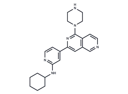 N-Cyclohexyl-4-[1-(1-piperazinyl)-2,6-naphthyridin-3-yl]-2-pyridinamine