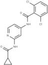 2,6-Dichloro-N-(2-(cyclopropanecarboxamido)pyridin-4-yl)benzamide