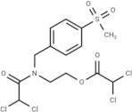 Acetic acid, dichloro-, 2-(2,2-dichloro-N-(p-(methylsulfonyl)benzyl)acetamido)ethyl ester