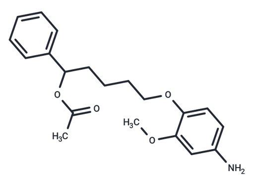 Benzyl alcohol, α-(4-(4-amino-2-methoxyphenoxy)butyl)-, acetate (ester)