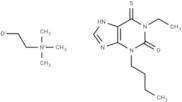 Choline, compd. with 3-butyl-1-ethyl-6-thioxanthine