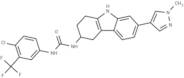 1-(4-chloro-3-(trifluoromethyl)phenyl)-3-(7-(1-methyl-1H-pyrazol-4-yl)-2,3,4,9-tetrahydro-1H-car...