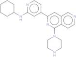 N-Cyclohexyl-4-[1-(1-piperazinyl)-2,6-naphthyridin-3-yl]-2-pyridinamine