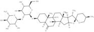 (25R)-3β,17α-dihydroxy-5α- spirostan-6-one3-O-α-L- rhamnopyranosyl-(1→2)-β- D-glucopyranoside