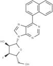 9-(3-Deoxy-3-fluoro-β-D-ribofuranosyl)-6-(naphthalen-1-yl)purine