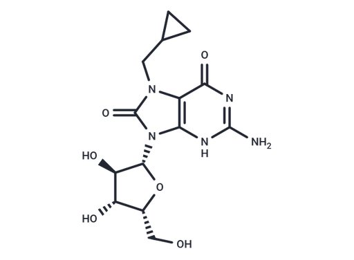 7-Cyclopropylmethyl-7,8-dihydro-8-oxo-9-(b-D-xylofuranosyl)   guanine