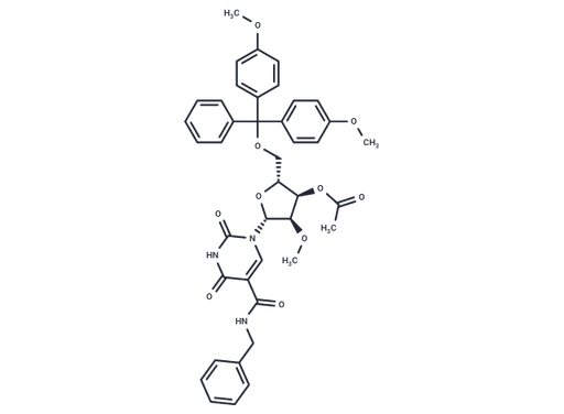 5-Benzylaminocarbony-3'-O-Ac-2'-O-Me-5'-O-DMT-uridine