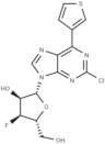 9-(3-Deoxy-3-fluoro-β-D-ribofuranosyl)-2-chloro-6-(thiophen-3-yl)purine