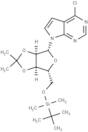 4-Chloro-7-[(5-O-t-butyldimethylsilyl)-2,3-O-isopropyli-dene-β-D-ribofuranosyl]-7H-pyrrolo[2,3-d]p…