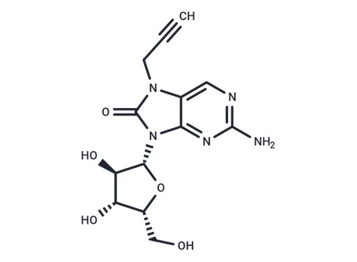 2-Amino-7-propargyl-7,8-dihydro-8-oxo-9-(β-D-xylofuranosyl)purine