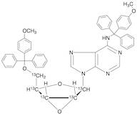 2',​3'-​Anhydro-​N-​[(4-​methoxyphenyl)​diphenylmethyl]​-​5'-​O-​[(4-​methoxyphenyl)​diphenylmethyl]​adenosine-13C5