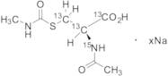 N-Acetyl-S-(N-methylcarbamoyl)-L-cysteine 1,2,3-13C3,15N Sodium Salt