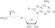 S-(((2S,3S,4R,5R)-5-(6-Amino-9H-purin-9-yl-13C5)-3,4-dihydroxytetrahydrofuran-2-yl)methyl)-L-homocysteine