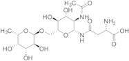 N4-((2R,3R,4R,5S,6R)-3-Acetamido-4,5-dihydroxy-6-((((2R,3S,4R,5S,6S)-3,4,5-trihydroxy-6-methyltetrahydro-2H-pyran-2-yl)oxy)methyl)tetrahydro-2H-pyran-2-yl)-L-asparagine