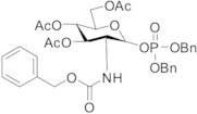 (2R,3S,4R,5R,6S)-2-(Acetoxymethyl)-5-(((benzyloxy)carbonyl)amino)-6-((bis(benzyloxy)phosphoryl)oxy…