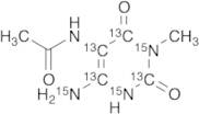 5-Acetylamino-6-amino-3-methyluracil-2,4,5,6-13C4,15N3