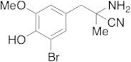 2-Amino-3-(3-bromo-4-hydroxy-5-methoxyphenyl)-2-methylpropanenitrile