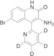 3-Amino-6-bromo-4-(2-pyridinyl)-2(1H)-quinolinone-d4