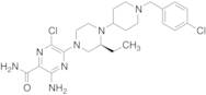 3-Amino-6-chloro-5-[(3S)-4-[1-[(4-chlorophenyl)methyl]-4-piperidinyl]-3-ethyl-1-piperazinyl]-2-pyr…