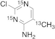 4-Amino-2-chloro-5-methylpyrimidine-15N2,13C