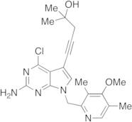 5-[2-Amino-4-chloro-7-[(4-methoxy-3,5-dimethyl-2-pyridinyl)methyl]-7H-pyrrolo[2,3-d]pyrimidin-5-yl…