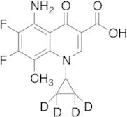 5-Amino-1-cyclopropyl-6,7-difluoro-1,4-dihydro-8-methyl-4-oxo-3-quinolinecarboxylic Acid-d4