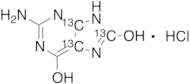 2-Amino-6,8-dihydroxypurine-13C3 Hydrochloride