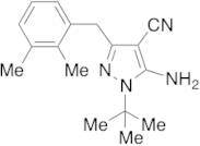 5-Amino-1-(1,1-dimethylethyl)-3-[(3-methylphenyl)methyl]-1H-pyrazole-4-carbonitrile