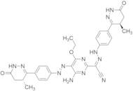 4-Amino-6-ethoxy-5-[[4-[(4R)-1,4,5,6-tetrahydro-4-methyl-6-oxo-3-pyridazinyl]phenyl]azo]-Alpha-[[4-[(4R)-1,4,5,6-tetrahydro-4-methyl-6-oxo-3-pyridazinyl]phenyl]hydrazono]-2-pyrimidineacetonitrile