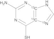 2-Amino-6-mercaptopurine-13C2,15N
