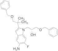 (R)-1-(5-Amino-2-(1-(benzyloxy)-2-methylpropan-2-yl)-6-fluoro-1H-indol-1-yl)-3-(benzyloxy)propan-2…