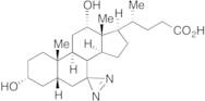 7,7-Azo-3-a,12-a-dihydroxycholanic Acid