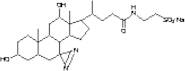 7,7-Azo-3-a,12-a-dihydroxytaurocholanic Acid Sodium Salt