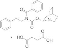 N-Benzoyl-N-[2-(phenyl)ethyl]-N-carbamic Acid R-Quinuclidinol Ester Succinic Acid Salt