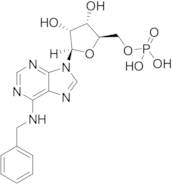 ((2R,3S,4R,5R)-5-(6-(Benzylamino)-9H-purin-9-yl)-3,4-dihydroxytetrahydrofuran-2-yl)methyl Dihydrog…