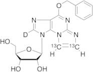 O6-Benzyl-N2,3-etheno Guanosine-13C2,d