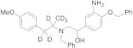 rac N-Benzyl-N-[2-hydroxyl-2-(4-benzyloxy-3-aminophenyl)-ethyl]-3-(4-methoxyphenyl)-2-propylamine-d6