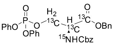 N-​Benzyloxycarbonyl-​O-​diphenoxyphosphoryl-​D-serine Benzyl Ester-13C3-15N