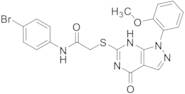 N-(4-Bromophenyl)-2-[[4,5-dihydro-1-(2-methoxyphenyl)-4-oxo-1H-pyrazolo[3,4-d]pyrimidin-6-yl]thio]…