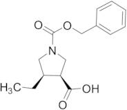 (3S,4R)-1-((Benzyloxy)carbonyl)-4-ethylpyrrolidine-3-carboxylic Acid
