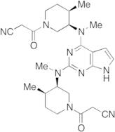 N,N’-Bis(3R,4R)-1-cyanoacetyl-4-methylpiperidin-3-yl-N,N’-dimethyl-7-deazapurine-2,6-diamine